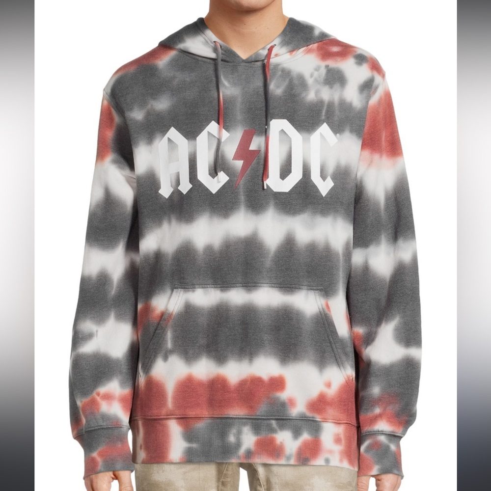AC/DC Logo Men's Tie Dye Graphic Hoodie
